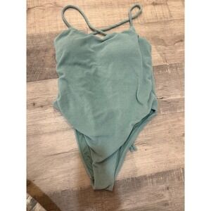 Victoria's Secret Sage‎ Green Terry Cloth One-Piece Swimsuit - Size M